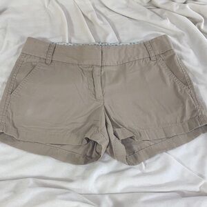 J Crew Women’s khaki chino Tan Shorts size 2